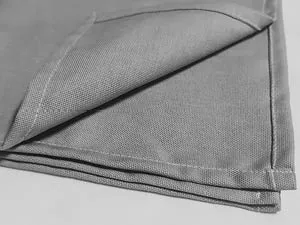 Pelēka kokvilnas salvete vai galdauts